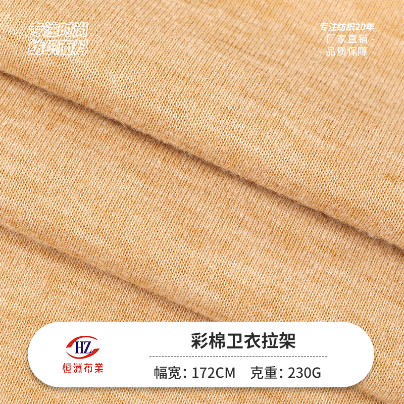 In-Stock Colored Cotton Sweatshirt Fabric 230g Artificial Cotton Fish Scale Terry Cloth Children's Sweatshirt Fashion Knit Fabric