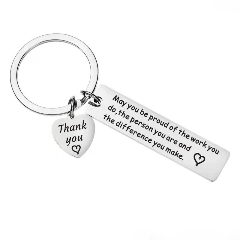 Picture of Stainless steel keychain May you be promise of the work that you do lettering wholesale
