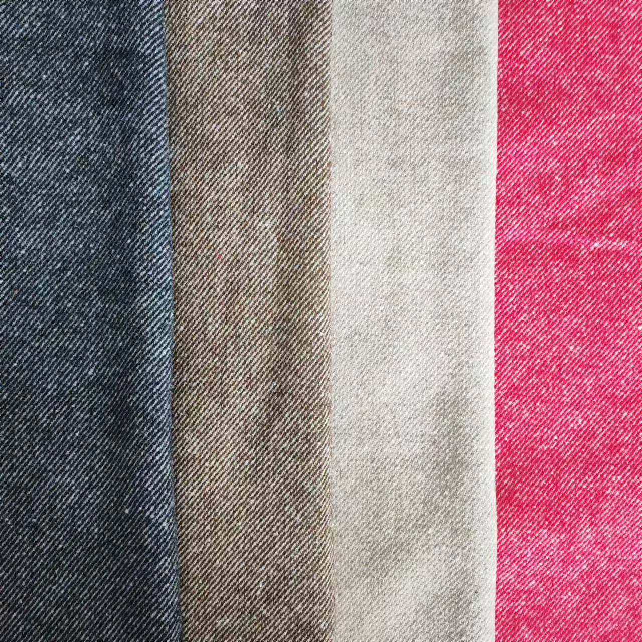 Picture of Shaoxing Factory in stock Autumn and Winter Wool Twill Clothes Fashion Shoes Hats Bags Slub Twill Fabric