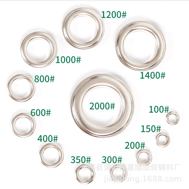 Picture of Four-color eye buckle on the same day spot iron copper stainless steel metal button gas eye buckle metal conventional steam eye eye buckle