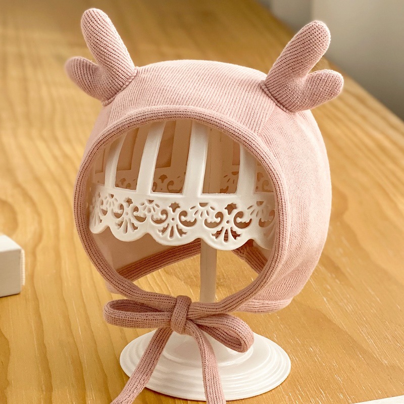 Picture of Baby Hat Spring and Autumn Baby Cute Super Cute Autumn and Winter Baby Ear Protection Newborn Female Baby Fetal Hat Boy
