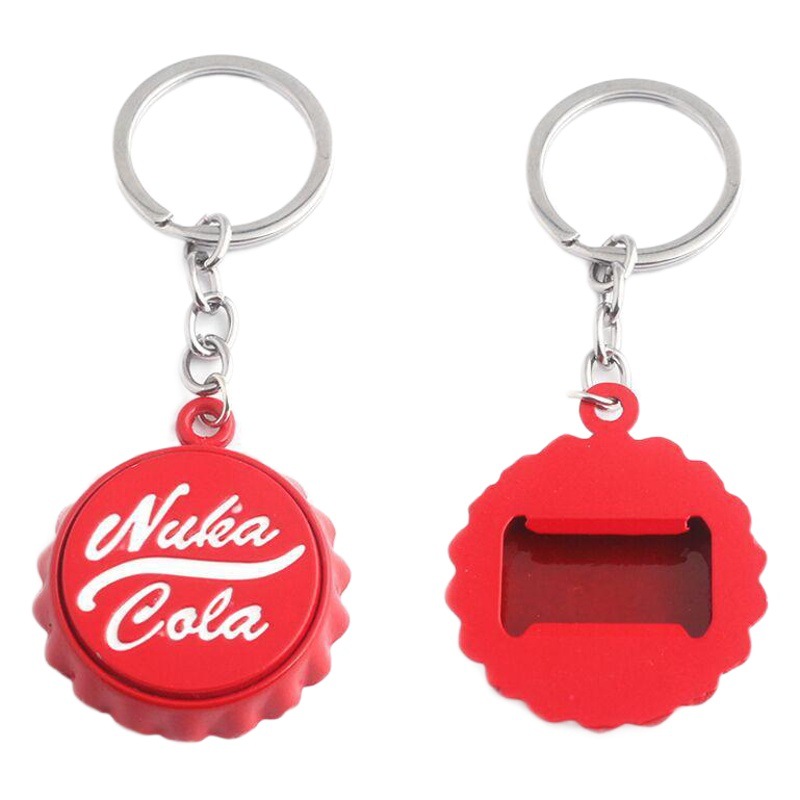 Radiation bottle cap bottle opener radiation 4 necklace brooch key chain cross-border to map logo UV printing