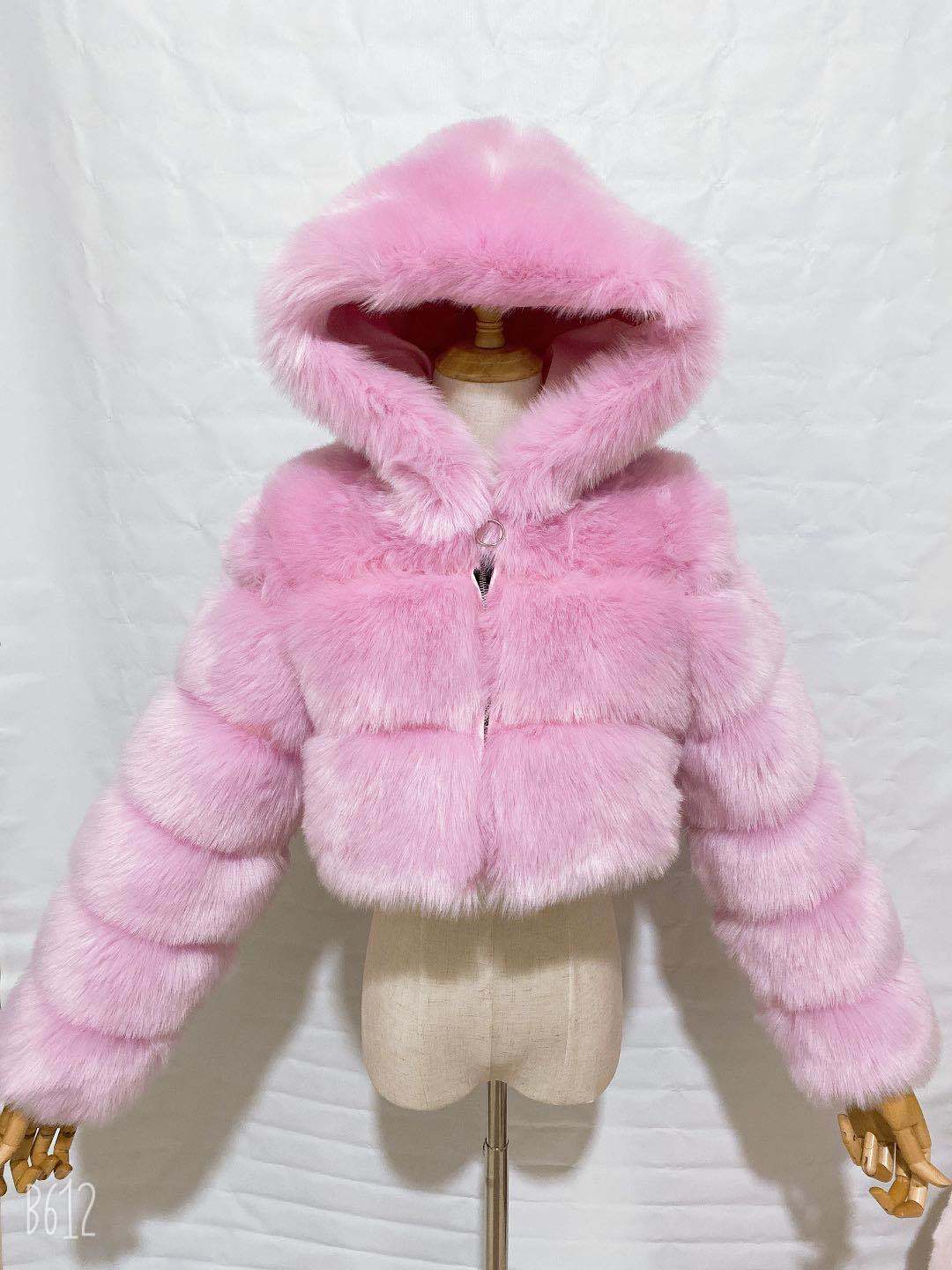 Picture of Imitation fur coat new European and American imitation fur coat factory wholesale Haining short imitation fur coat