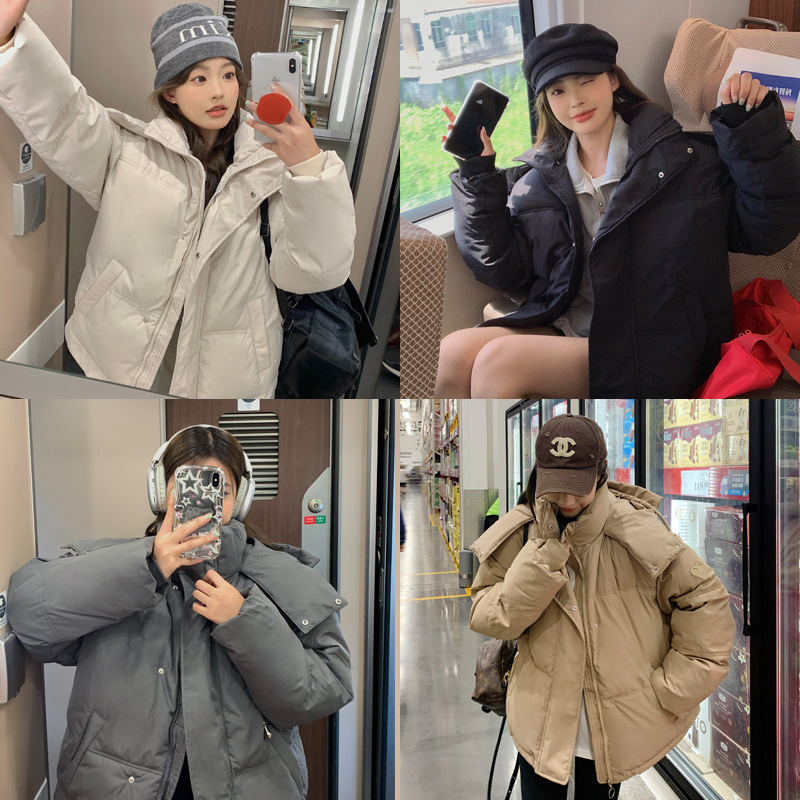 Picture of Cross-border New Cotton-padded Coat Women's Short Korean-style Design Sense Hooded Thickened Bread Suit