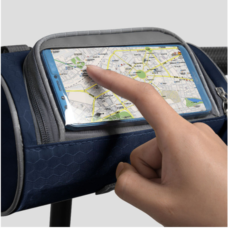 Picture of Mountain Bike Front Bag Waterproof Touch Screen Mobile Phone Bag Large Capacity Shoulder Crossbody Bicycle Bag Cycling Bag