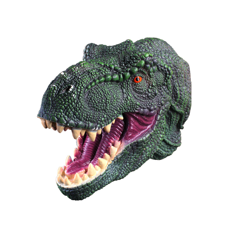 Picture of Dinosaur Hand Doll Gloves Soft Glue Tyrannosaurus Rex Triceratops Shark Simulation Animal Model Stall Shark Arm Toy Cross Border