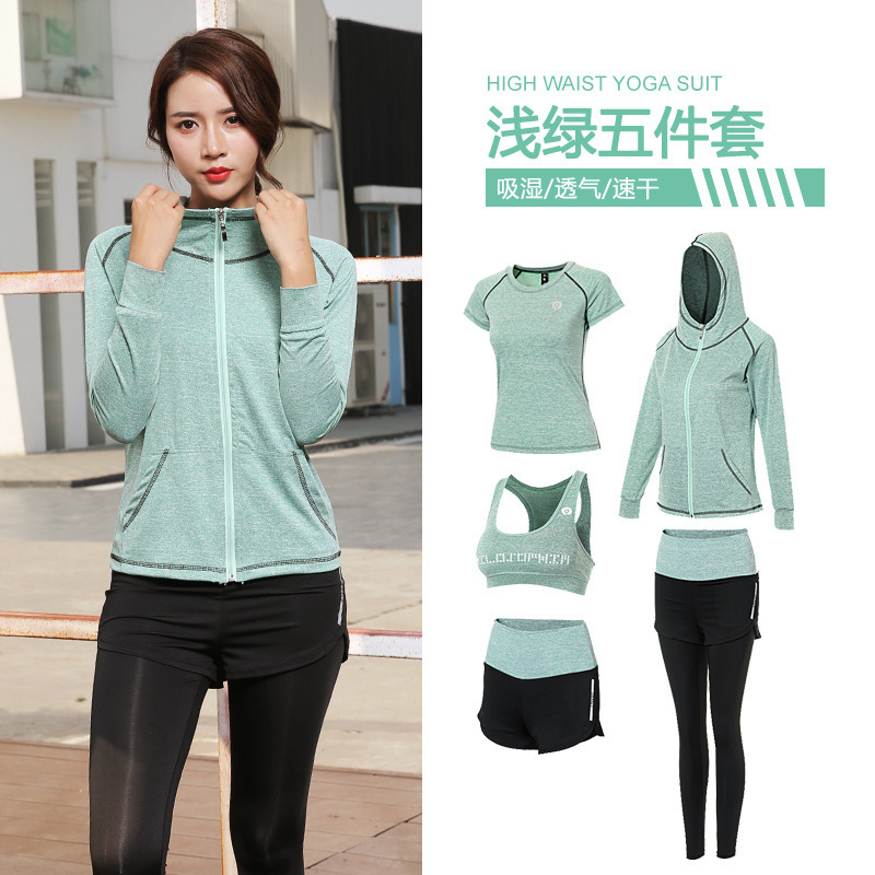 Picture of Professional yoga clothes women's summer thin elegant sexy beginner fairy gym quick-drying mesh sports suit