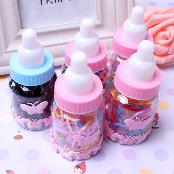 F301 Korean version of children's hair accessories milk bottle small rubber band high elastic hair rope hair clip soft glue