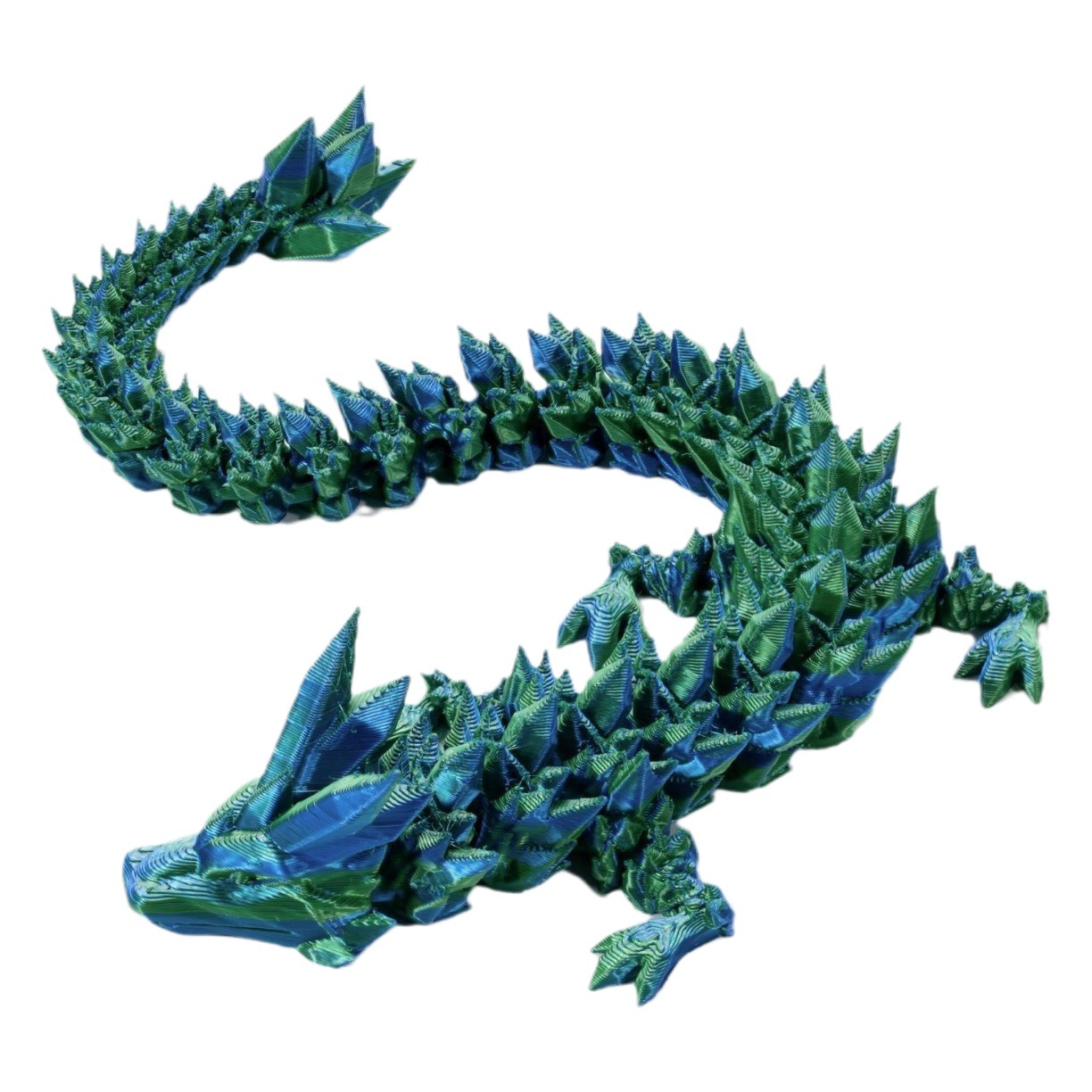 Picture of 3D printing cross-border hot selling ornaments joint movable Crystal Gem dragon ornaments hand-made suit dragon decoration