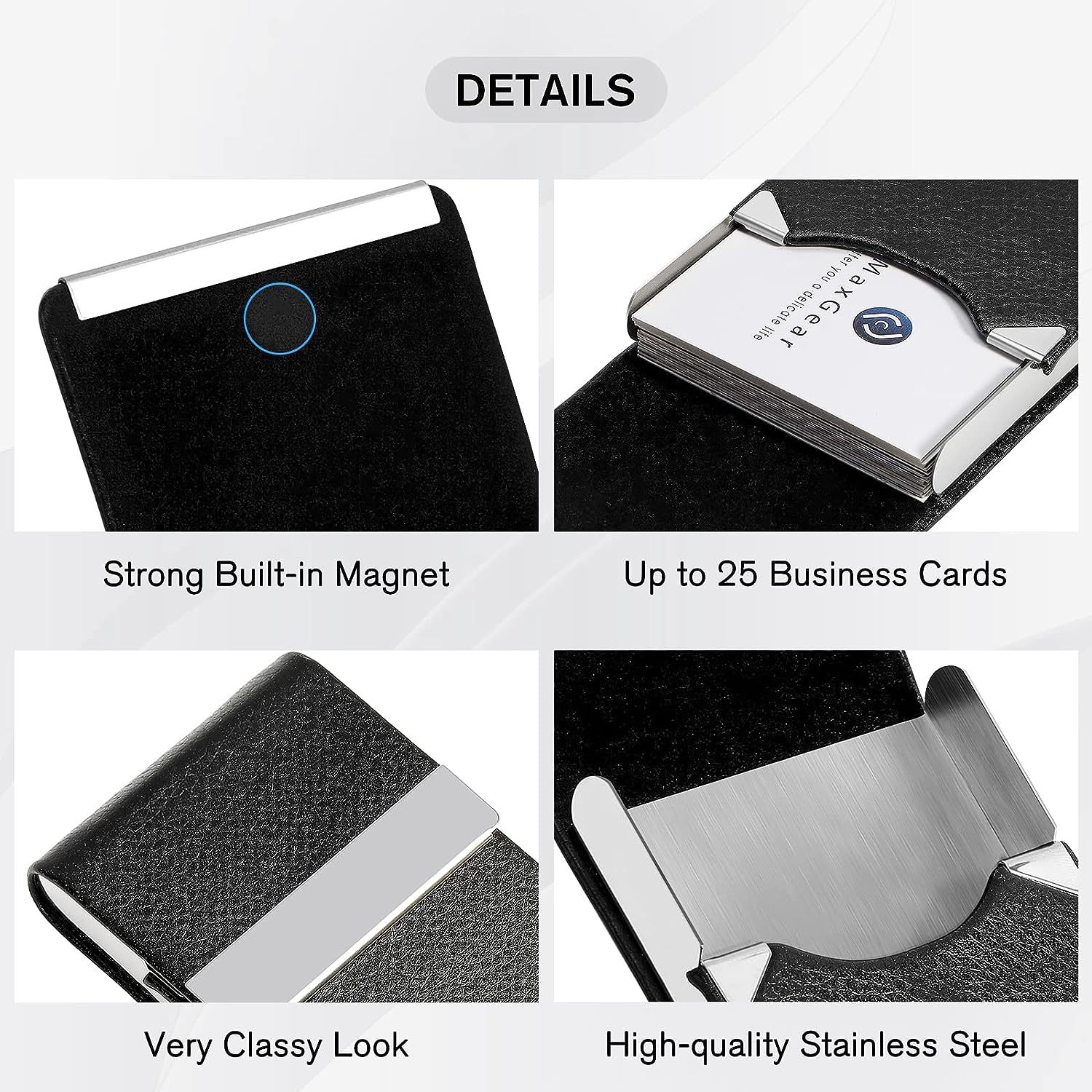 Picture of Amazon Amazon hot PU business card bag business card case Card Case full leather business card case magnetic card holder