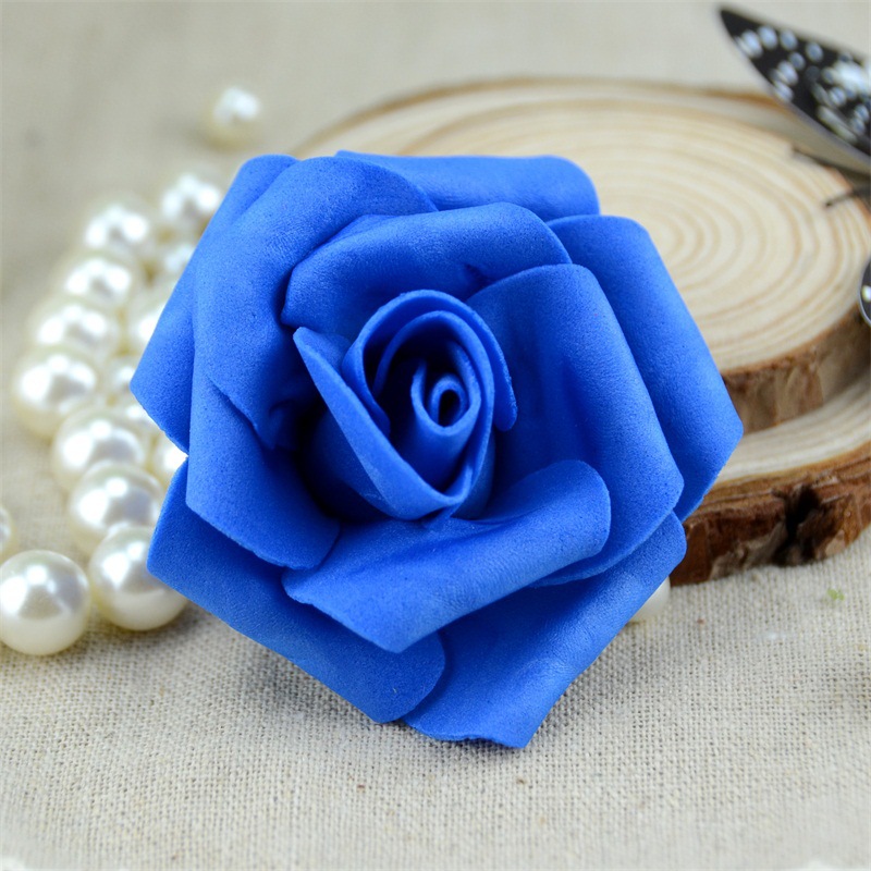 Picture of 7cm Simulated Pe Rose Head Chinese Valentine's Day Foam Rose Flower Wedding Valentine's Day Bouquet Packaging Material