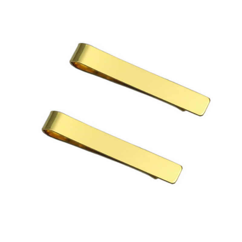 Picture of YB bean spot 50x 8mm Amazon explosions simple laser LOGO personality lettering tie clip