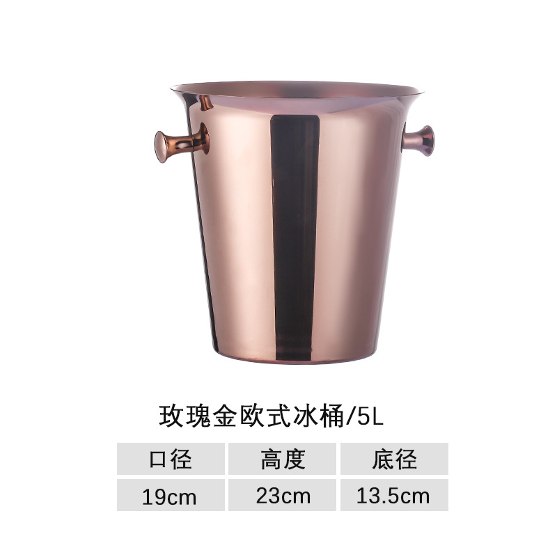 Picture of Stainless Steel Deer Head Ice Bucket KTV Bar Ice Bucket Champagne Bucket Commercial Beer Red Wine Bucket for Ice Cubes