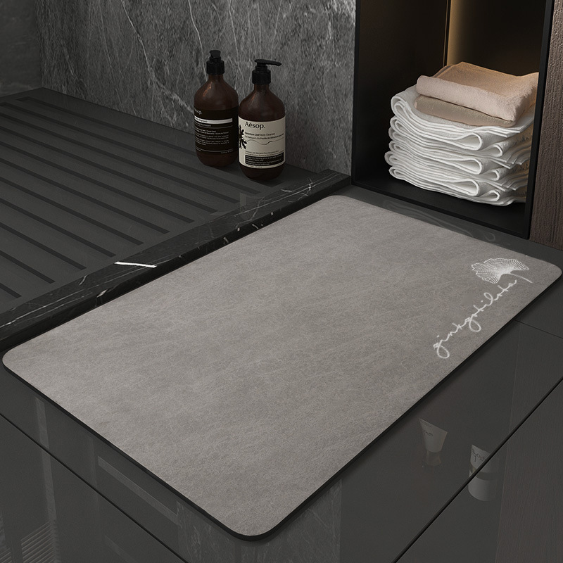 Picture of Bathroom Floor Mat Toilet Toilet Dirt-resistant Absorbent Non-slip Foot Mat Toilet Door Waterproof Erasable Quick-drying Carpet