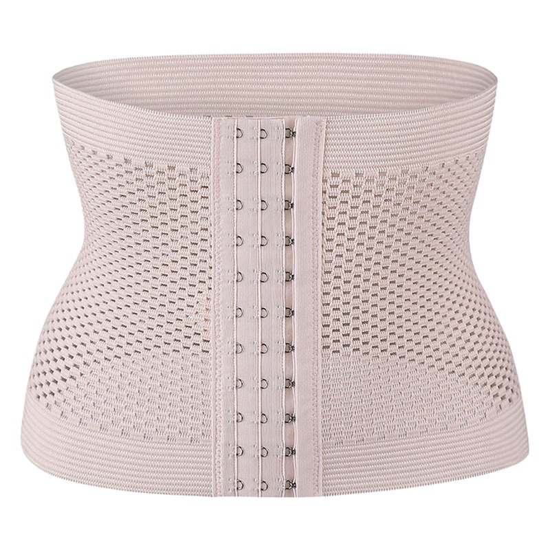 Three-Row Eleven-Button Elastic Postpartum Abdominal Binder for Women, Waist Cincher, Waist Trainer, Hollow-Out Shapewear, High-Waisted for Women