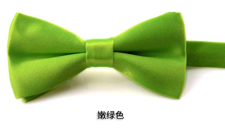 Picture of Korean Style Imitation Silk Bow Tie Men's and Children's Fashionable baby Solid Color Bow Tie Bow Tie Kindergarten Primary School Students Bow Tie