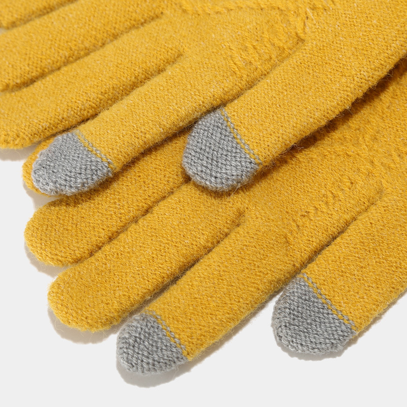 Picture of European and American New Adult Hat Scarf Gloves Three-piece Set Autumn and Winter Outdoor Cold-proof Warm Thickened Knitted Hat Set