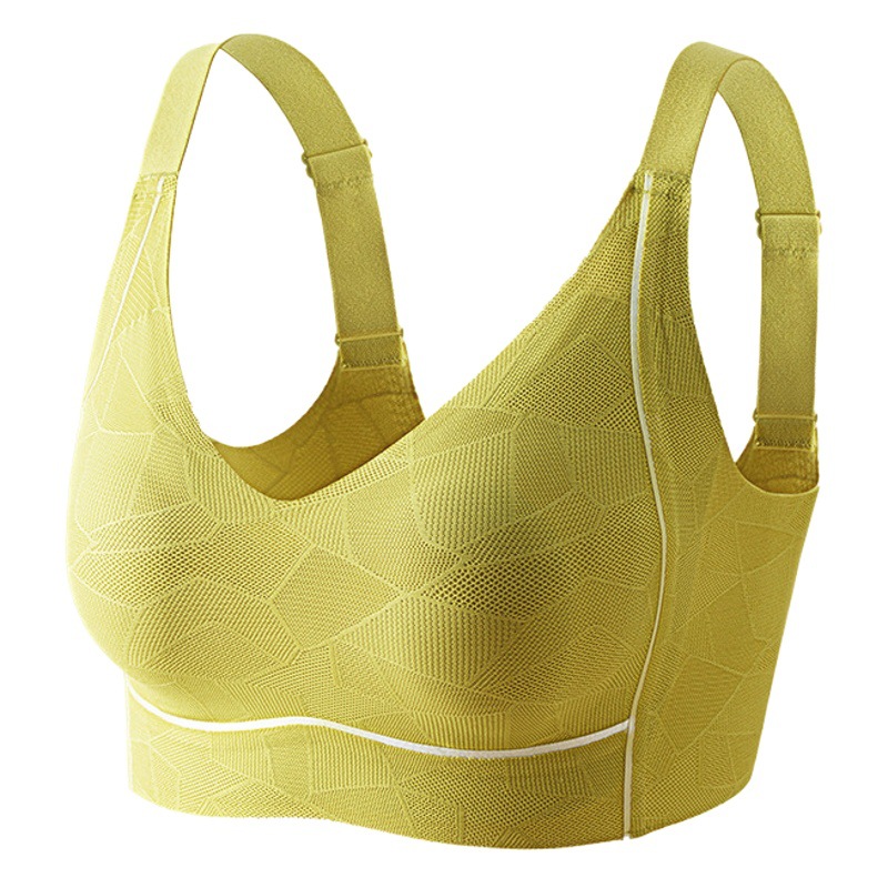 Women's Summer Thin Rabbit Ears Anti-Bump Seamless Large Size Breast-Reducing Anti-Sagging Bra for Women with Big Breasts