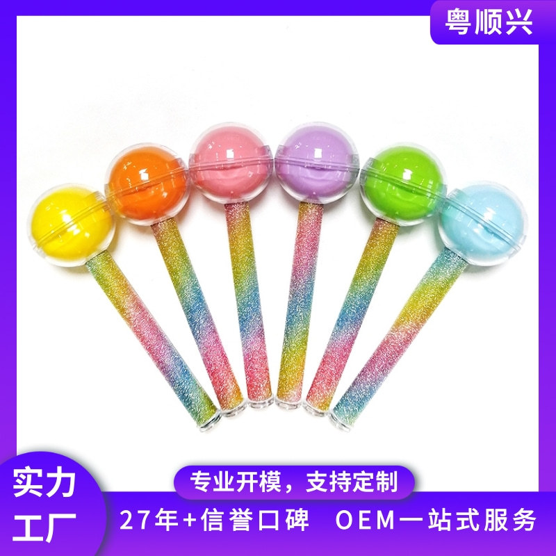 in stock Clearance Special Rainbow Skin Lipstick Tube Lip Gloss Tube Lollipop Lip Glaze Lipstick Dual Use Tube