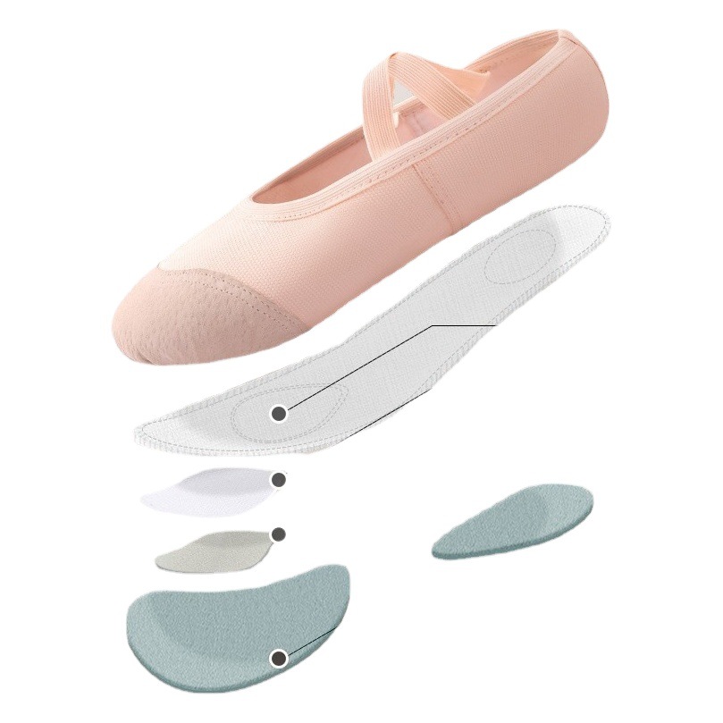 Picture of Children's Dancing Shoes No Straps Leather Toe Girls Dancing Shoes Practice Shoes Adult Children's Girls' Yoga Shoes Ballet