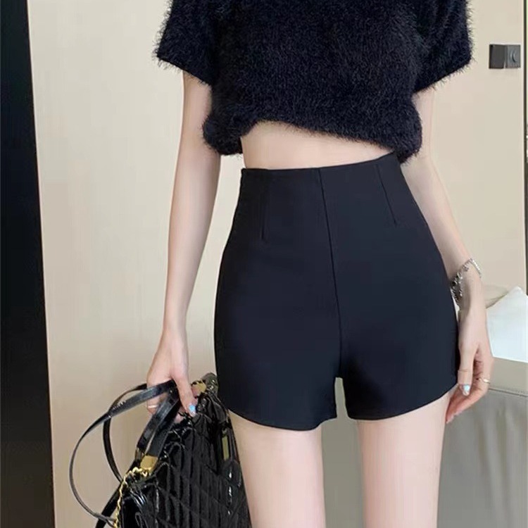 Suitable for hip thigh thick tight suit shorts women's 2024 plus size high waist bottoming outer wear pants hip hot pants