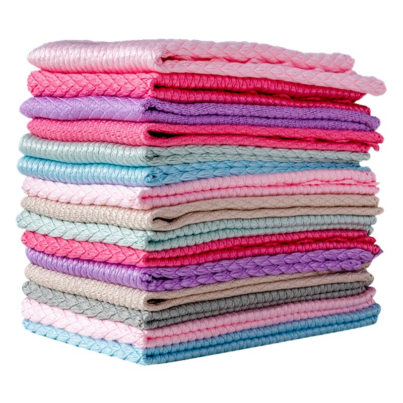 Special fish scale cleaning cloth for glass cleaning, no trace, household cleaning cloth, kitchen oil removal, no trace, water absorption, no lint