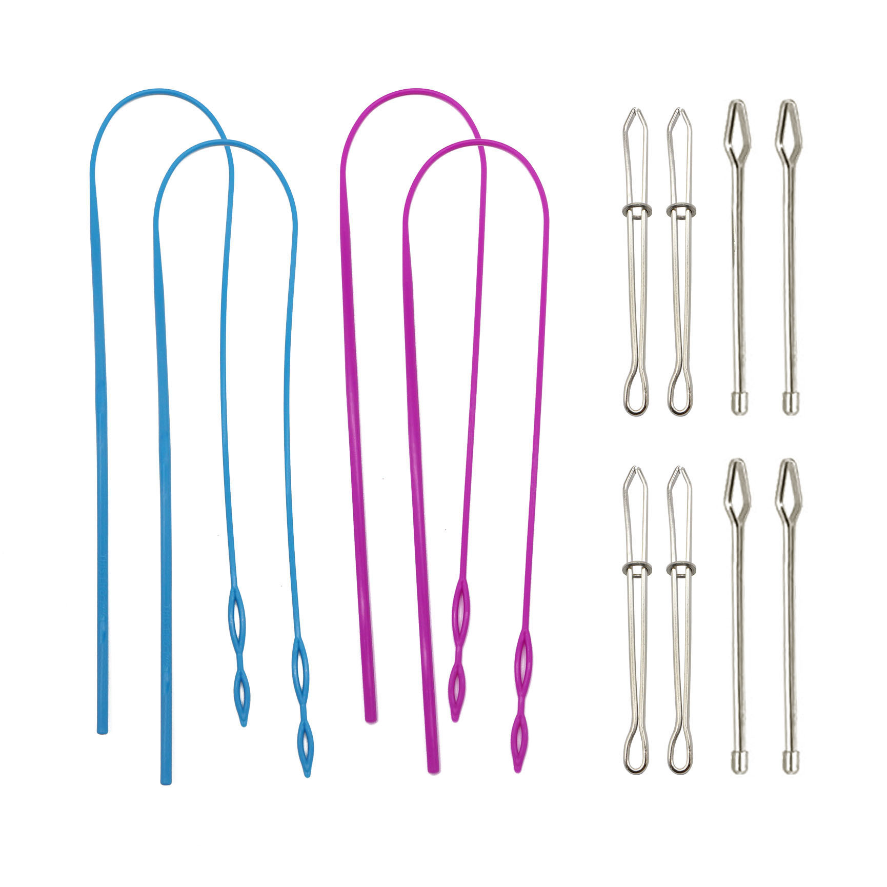 Picture of Amazon Elastic Band Threading Tool Set Long Plastic Threader Lead Wire Double-Hole Threading Clamp Sewing Tool