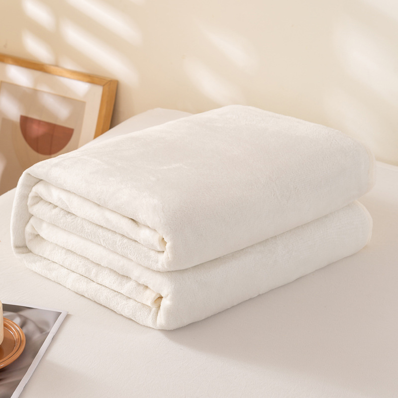 Picture of Foreign Trade Cross-Border Solid Color Flannel Blanket Summer Sofa Nap Blanket Coral Velvet Sheets Gift Blanket Wholesale
