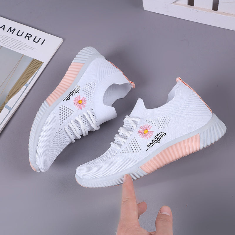 sneaker Women's Shoes 2024 New Summer Mesh Shoes Breathable Mesh Casual White Shoes Women's Single-layer Shoes Running Shoes