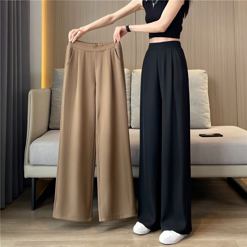 Suit Wide Leg Women's Summer Thin New High Waist Draped Pants Women's Loose Slimming Casual Straight Pants Trendy Batch