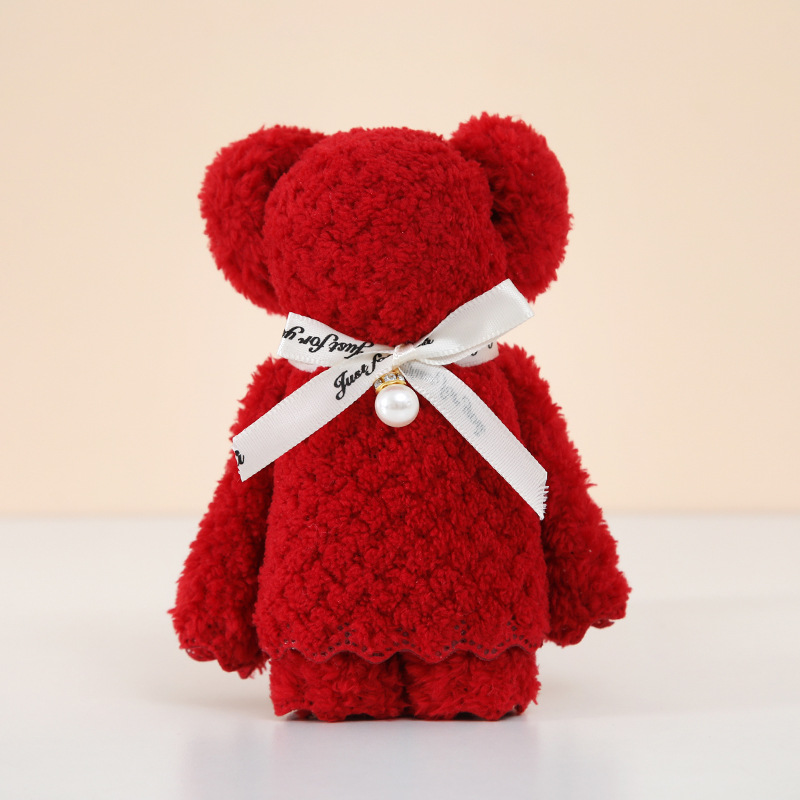 Picture of Coral velvet pineapple Plaid Pearl bear towel hand gift opening birthday return wedding wedding shop gift towel