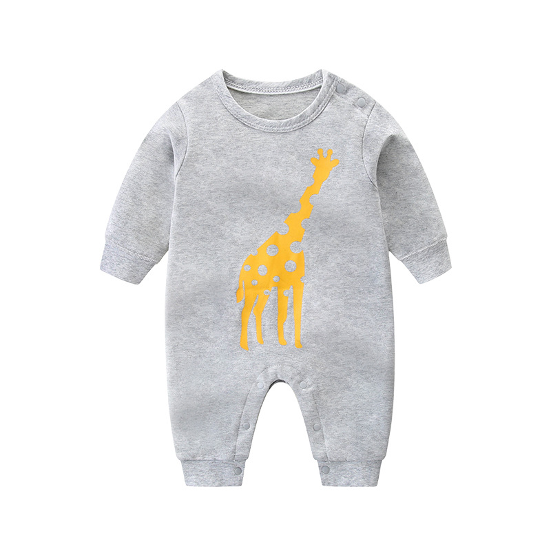 Picture of Baby one-piece clothes spring and autumn summer long-sleeved men's romper 0 cotton 3 Months 6 female baby 1 year old newborn autumn clothes