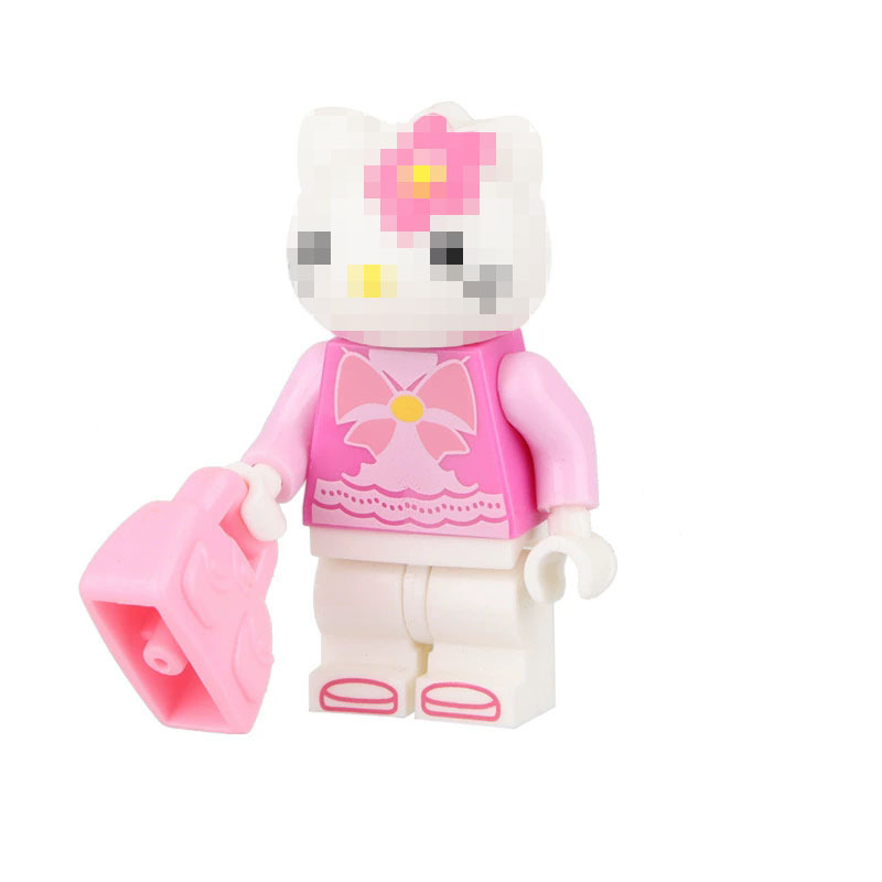Picture of Cartoon Cartoon animal Princess pumping music plastic assembled building blocks little doll toy mixed batch foreign trade exclusive