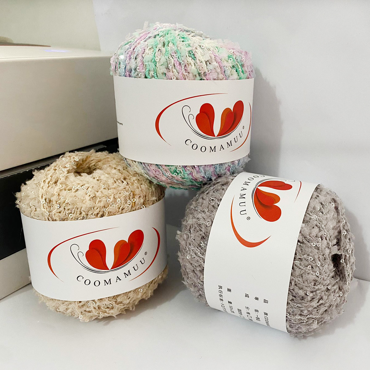 50g 2mm sequined paper yarn fancy yarn handmade DIY woven material doll accessories braided thread factory straight hair