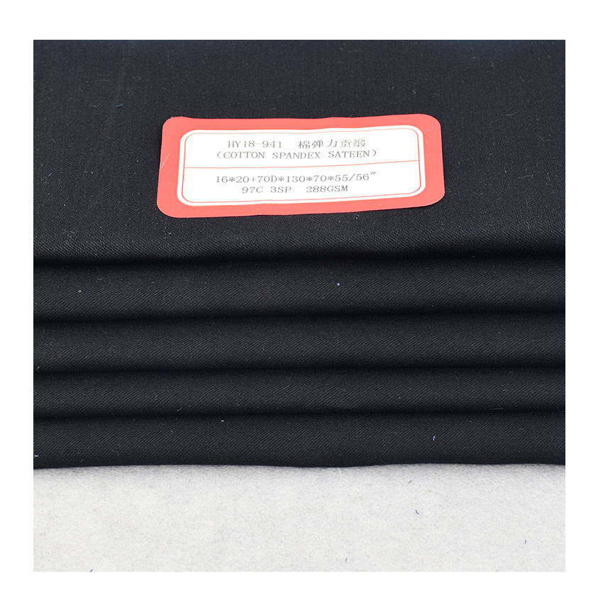 97%C 3%Sp Pure Cotton Four-Sided Stretch Satin Twill Fabric Autumn and Winter Casual Pants Suit Fabric