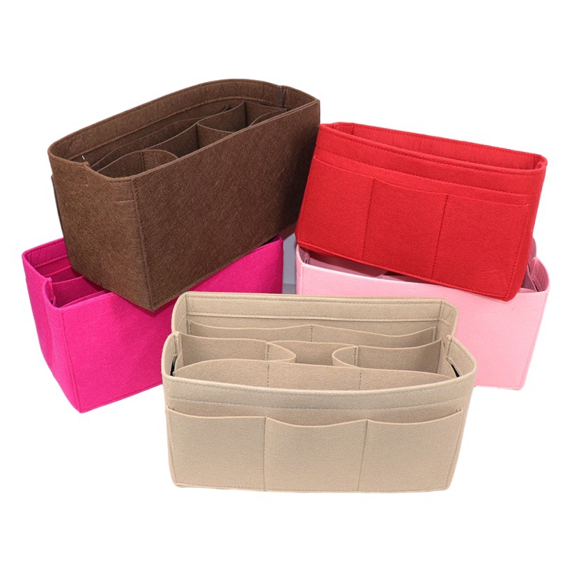 Cross-border supply multi-layer storage felt bag supply felt cosmetic bag organizing storage bag felt bag liner