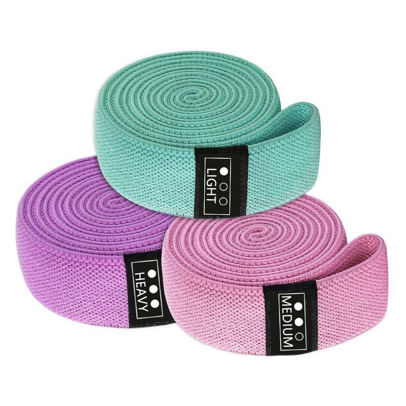 200*3cm Long Resistance Squat Belt Slimming Buttocks Circle Elastic Belt Tension Rope Yoga Tension Belt in Stock