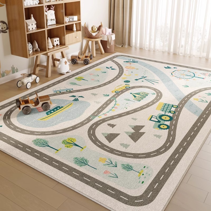 Picture of Carpet Living Room Children's Room Layout Reading Area Parking Lot Early Education Center Floor Mat Climbing Mat Bedroom Study Mat
