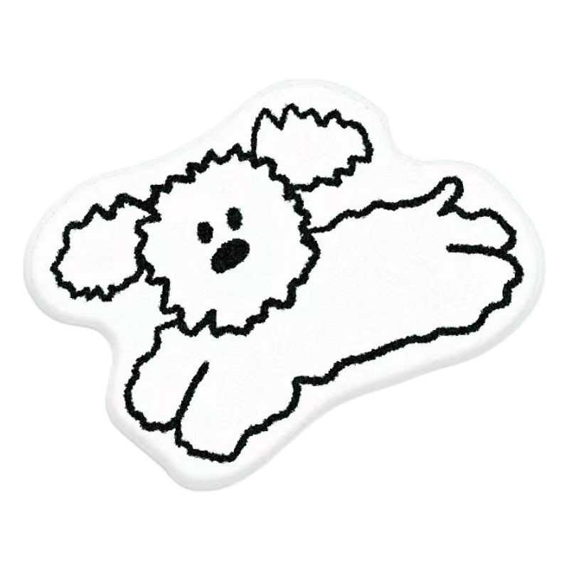 Ins Korean Style Small Fresh Flower Floor Mat Bedroom Bathroom Door Absorbent Non-Slip Carpet Entrance Foot Mat Bedside Blanket