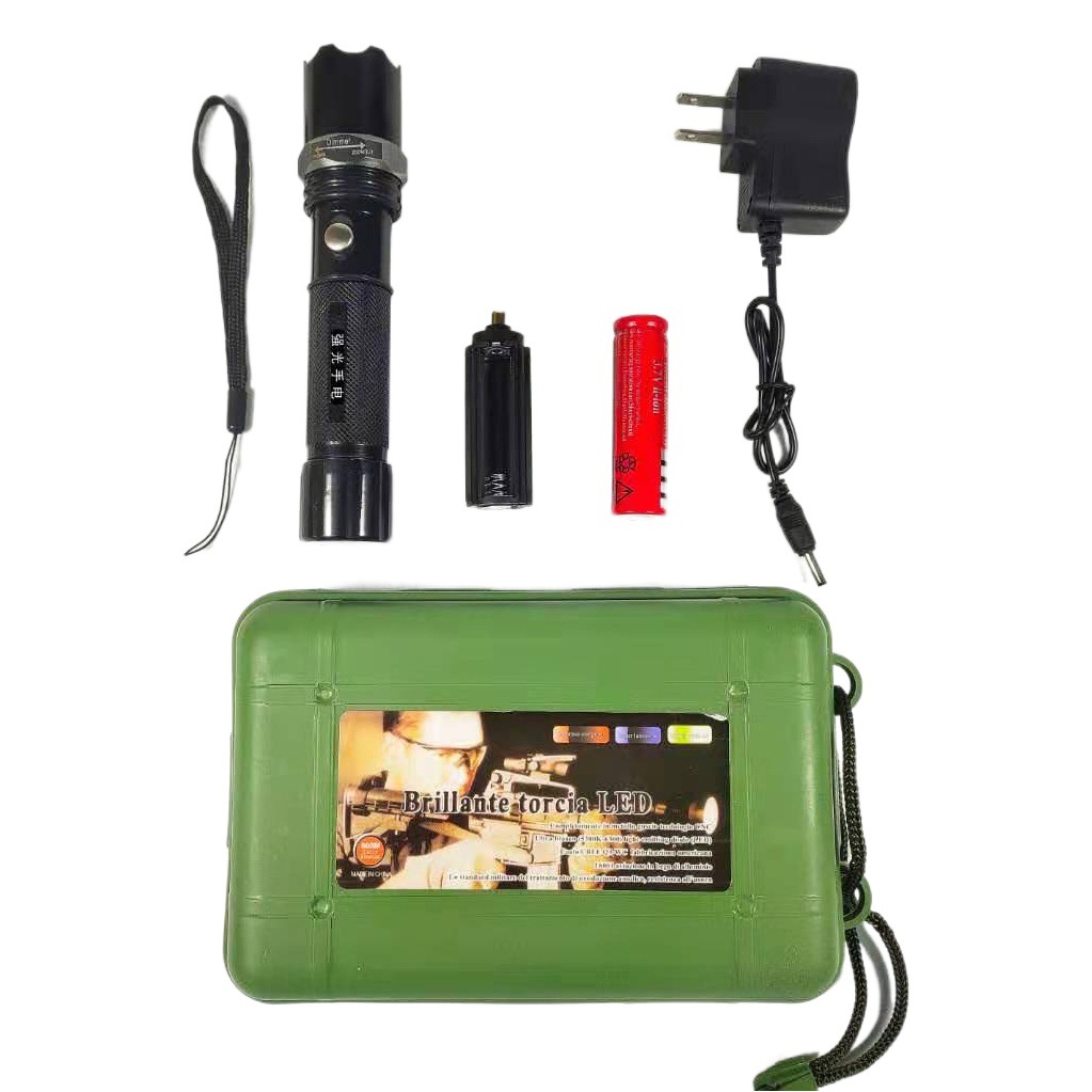 Outdoor Q5 Aluminum Alloy Zoom Bright Flashlight Multi-Functional Security Patrol Lighting Bright Flashlight Wholesale