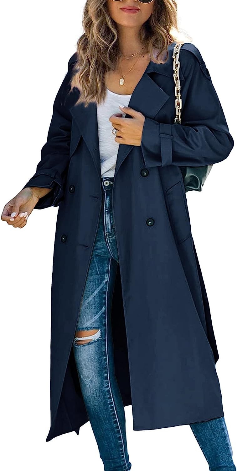 Picture of in stock! Amazon Independent Station Cross-border European and American Women's Winter and Autumn Coat Coat Foreign Trade 2023 Coat