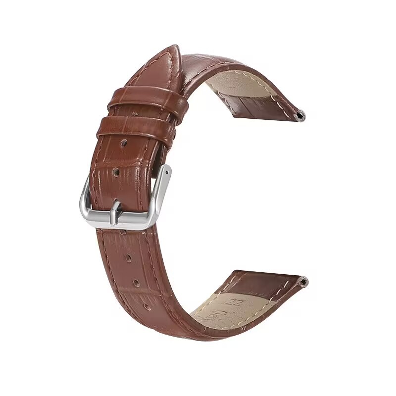Picture of Factory Direct Sales Genuine Leather Watch Strap Crocodile Pattern Bamboo Pattern Pin Buckle Watch Strap Seven Colors Optional Suitable for Huawei Gt Samsung Apple
