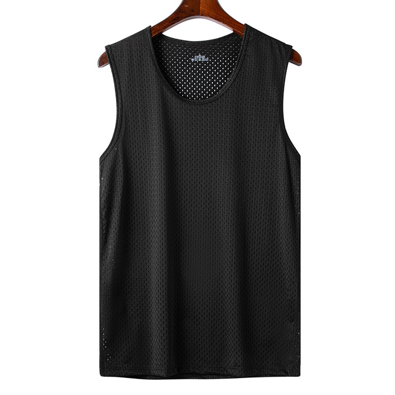 Picture of Men's Ice Silk Mesh Vest Summer Thin Slim Fitness Sports Men's Sleeveless Vest Men's Bottoming Wholesale