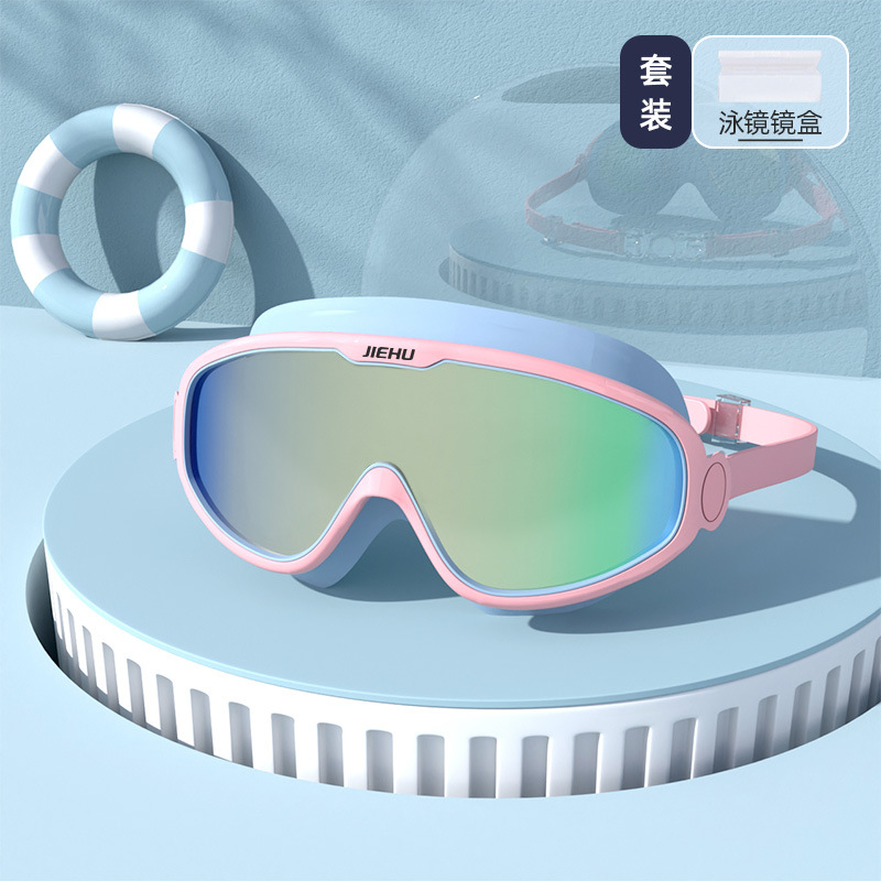 Picture of Swimming Goggles Large Frame Waterproof Anti-Fog High-Definition Swimming Supplies Glasses for Men and Women Adult Protective Myopia Swimming Goggles Wholesale