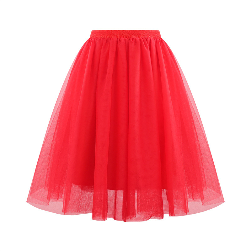 Picture of Amazon's New Skirt Women's Spring and Summer Trendy Fairy Style Large Size Mesh Tutu Skirt Large Size Slimming