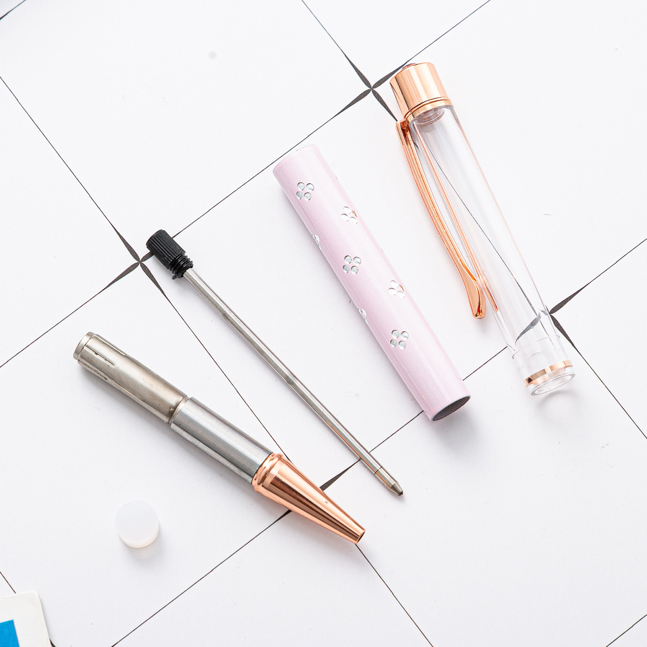 Picture of Empty Rod ballpoint pen spot wholesale gift metal advertising pen diy depiction empty pipe pen advertising pen printing logo
