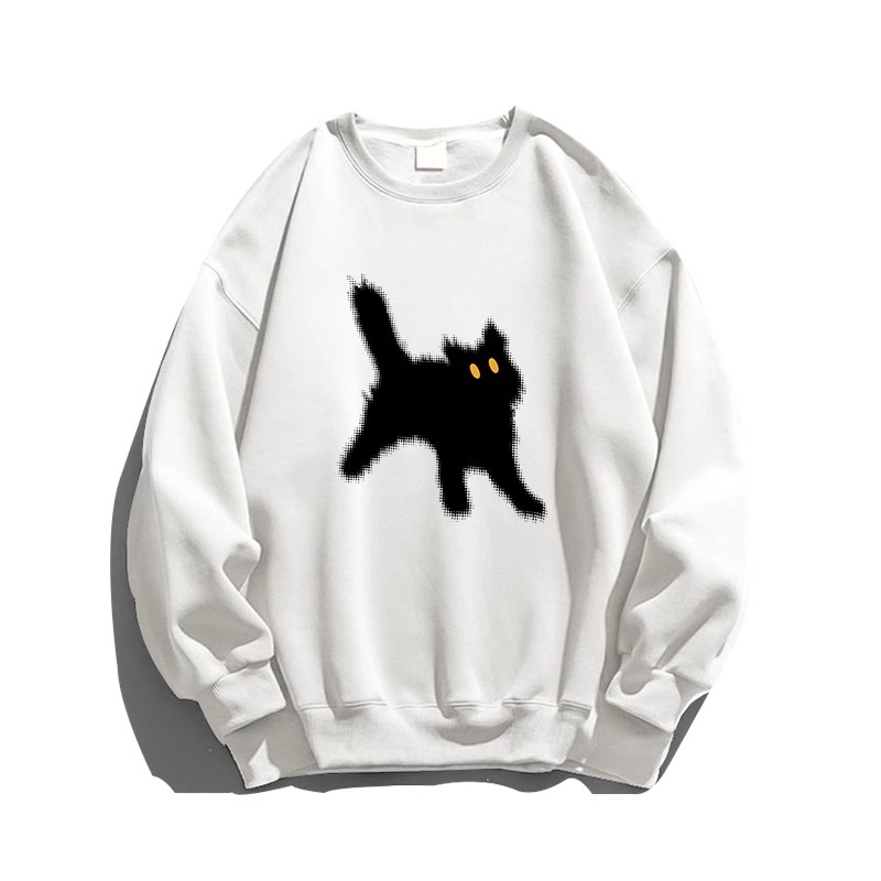 Picture of American Retro Oversize Round Neck Sweatshirt for Women 2025 New Spring and Autum Gray Velvet Early Autum Outwear Top