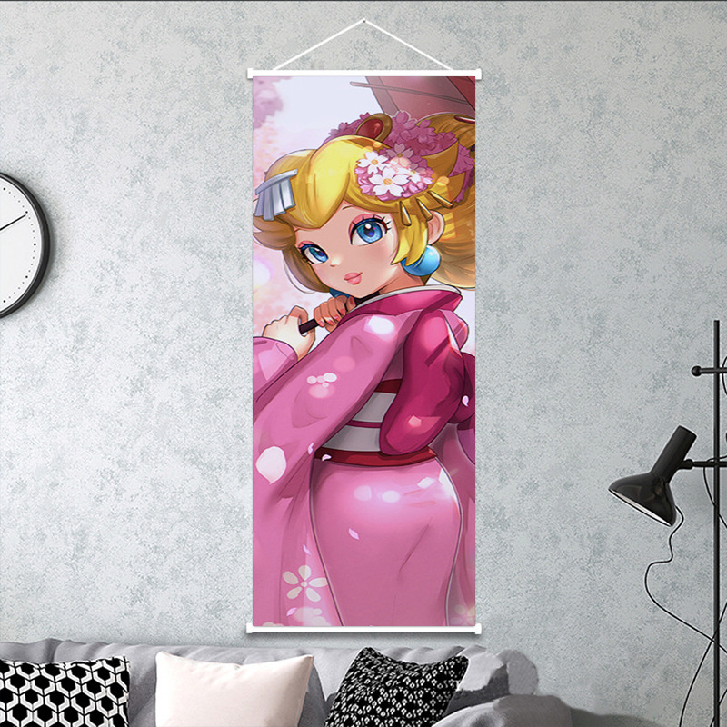 Picture of Super Mary game peripheral poster decorative painting Mario Bros Mario indoor wall scroll hanging painting