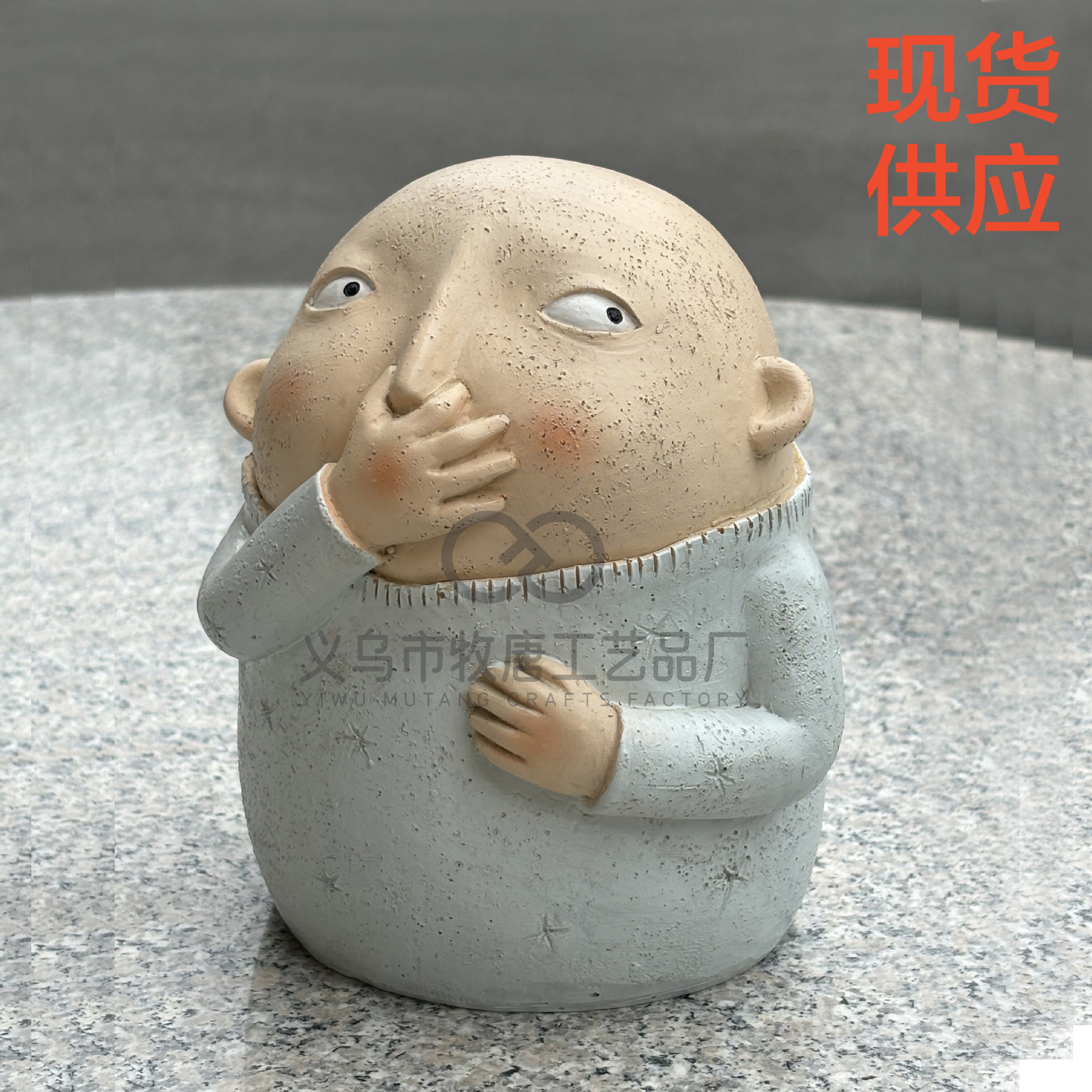 Picture of Cross-Border New Personalized Girl Boy Pinch Nose Statue Bathroom Coarse Sculpture Resin Ornaments Decorative Couple Gift