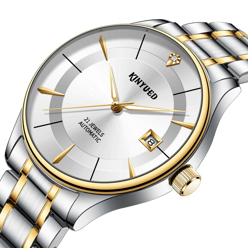Picture of KINYUED New Men's Watch Classic Casual Mechanical Watch Diamond Automatic Mechanical Watch Simple Men's Watch